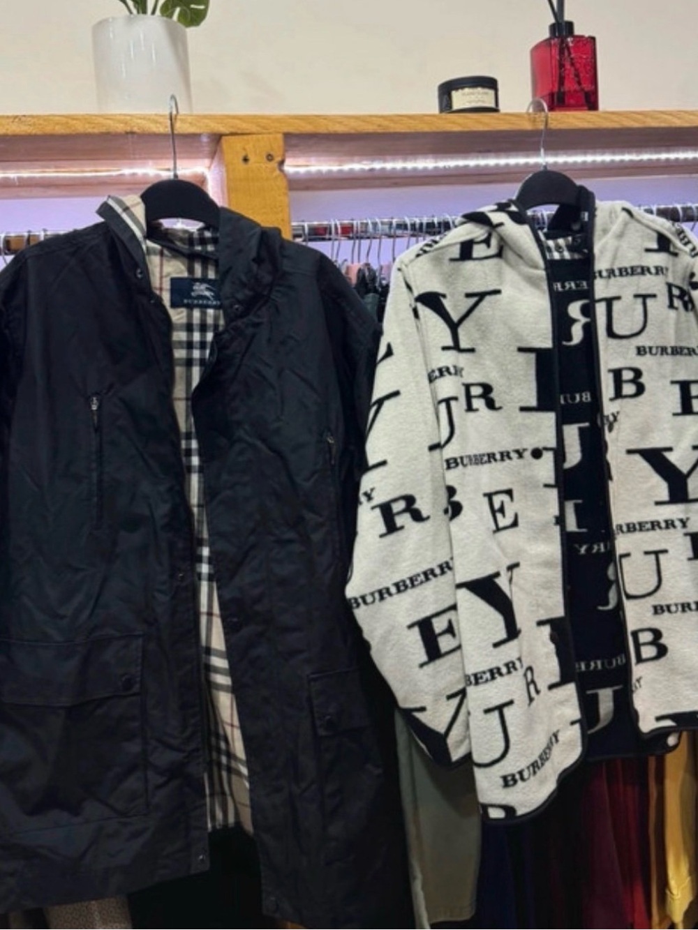 Anorak vest jacket with removable gilet 10T Burberry Zip hood blue